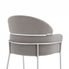 Portia Gray Velvet and Brushed Stainless Steel Dining Room Chairs 06