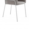 Portia Gray Velvet and Brushed Stainless Steel Dining Room Chairs 05