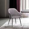 Armen Living Pixie Dining Room Chair In Fabric With Black Metal Legs 01