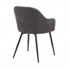 Pixie Dark Grey and Black Fabric Dining Room Chair with Black Metal Legs 05