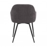 Pixie Dark Grey and Black Fabric Dining Room Chair with Black Metal Legs 03