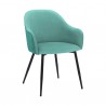 Armen Living Pixie Dining Room Chair In Fabric With Black Metal Legs 04