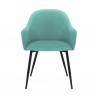 Armen Living Pixie Dining Room Chair In Fabric With Black Metal Legs 05