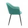 Armen Living Pixie Dining Room Chair In Fabric With Black Metal Legs 05