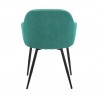 Armen Living Pixie Dining Room Chair In Fabric With Black Metal Legs 06