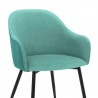 Armen Living Pixie Dining Room Chair In Fabric With Black Metal Legs 09