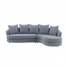 Armen Living Queenly Gray Fabric Uphostered Corner Sofa