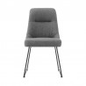 Armen Living Quartz Gray Fabric And Metal Dining Room Chairs  04
