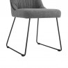 Armen Living Quartz Gray Fabric And Metal Dining Room Chairs  06