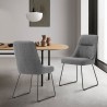 Armen Living Quartz Gray Fabric And Metal Dining Room Chairs  01