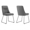 Armen Living Quartz Gray Fabric And Metal Dining Room Chairs  03