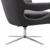 Armen Living Quinn Contemporary Adjustable Swivel Accent Chair Grey 003