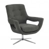 Armen Living Quinn Contemporary Adjustable Swivel Accent Chair Grey 001