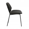 Armen Living Quest Charcoal Modern Dining Accent Chair Side