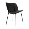 Armen Living Quest Charcoal Modern Dining Accent Chair Back Angle