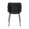 Armen Living Quest Charcoal Modern Dining Accent Chair Back