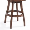 Armen Living Raleigh Arm Swivel Wood Barstool In Chestnut Finish And Kahlua Faux Leather 004