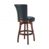 Raleigh 26" Counter Height Swivel Barstool in Rustic Cordovan Finish and Brown Bonded Leather - Back Angle
