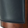 Raleigh 26" Counter Height Swivel Barstool in Rustic Cordovan Finish and Brown Bonded Leather - Close-Up