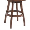 Armen Living Raleigh Swivel Wood Barstool In Chestnut Finish And Kahlua Faux Leather 08