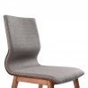 Armen Living Robin Mid-Century Dining Chair In Walnut Finish And Gray Fabric - Set of 2 07