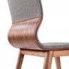 Armen Living Robin Mid-Century Dining Chair In Walnut Finish And Gray Fabric - Set of 2 08