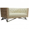 Armen Living Regis Cream Loveseat With Pine Frame And Gunmetal Legs 01