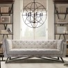 Armen Living Regis Cream Sofa With Pine Frame And Gunmetal Legs - Lifestyle