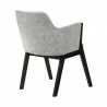 Armen Living Renzo Light Gray Fabric and Black Wood Dining Side Chairs - Back - Armen Living Renzo Light Gray Fabric and Black Wood Dining Side Chairs - Back