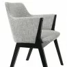 Armen Living Renzo Light Gray Fabric and Black Wood Dining Side Chairs - Side - Armen Living Renzo Light Gray Fabric and Black Wood Dining Side Chairs - Side