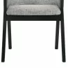 Armen Living Renzo Light Gray Fabric and Black Wood Dining Side Chairs - Seating View - Armen Living Renzo Light Gray Fabric and Black Wood Dining Side Chairs - Seating View
