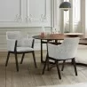 Armen Living Renzo Light Gray Fabric and Black Wood Dining Side Chairs  - Armen Living Renzo Light Gray Fabric and Black Wood Dining Side Chairs 