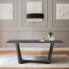 Armen Living Radford Gray Rectangular Dining Table With Black Finish