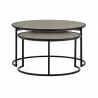 Armen Living Rina Concrete and Black Metal 2 Piece Nesting Coffee Table Set in Natural 02 - Armen Living Rina Concrete and Black Metal 2 Piece Nesting Coffee Table Set in Natural 02