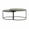 Armen Living Rina Concrete and Black Metal 2 Piece Nesting Coffee Table Set in Natural 03 - Armen Living Rina Concrete and Black Metal 2 Piece Nesting Coffee Table Set in Natural 03