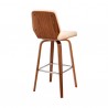 Armen Living Renee Swivel Faux Leather And Walnut Wood Bar Stool 004