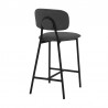 Rococo 26" Gray Faux Leather and Metal Counter Height Bar Stool 004