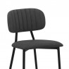 Rococo 26" Gray Faux Leather and Metal Counter Height Bar Stool 005