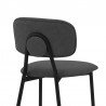 Rococo 26" Gray Faux Leather and Metal Counter Height Bar Stool 007