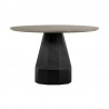 Armen Living Revival Concrete And Oak Round Dining Table In Natural 03