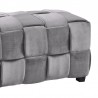 Armen Living Raven Contemporary Long Ottoman in Gray Velvet