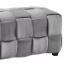 Armen Living Raven Contemporary Long Ottoman in Gray Velvet - Armen Living Raven Contemporary Long Ottoman in Gray Velvet