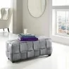 Armen Living Raven Contemporary Long Ottoman in Gray Velvet Lifestyle - Armen Living Raven Contemporary Long Ottoman in Gray Velvet Lifestyle