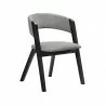 Armen Living Rowan Gray Upholstered Dining Chairs In Black Finish - Set of 2 02 - Armen Living Rowan Gray Upholstered Dining Chairs In Black Finish - Set of 2 02