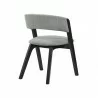 Armen Living Rowan Gray Upholstered Dining Chairs In Black Finish - Set of 2 03 - Armen Living Rowan Gray Upholstered Dining Chairs In Black Finish - Set of 2 03