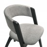 Armen Living Rowan Gray Upholstered Dining Chairs In Black Finish - Set of 2 04