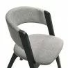 Armen Living Rowan Gray Upholstered Dining Chairs In Black Finish - Set of 2 04 - Armen Living Rowan Gray Upholstered Dining Chairs In Black Finish - Set of 2 04