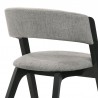 Armen Living Rowan Gray Upholstered Dining Chairs In Black Finish - Set of 2 05