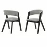 Armen Living Rowan Gray Upholstered Dining Chairs In Black Finish - Set of 2 01 - Armen Living Rowan Gray Upholstered Dining Chairs In Black Finish - Set of 2 01