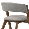 Armen Living Rowan Gray Upholstered Dining Chairs In Walnut Finish 06